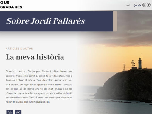 Web-blog d’escriptor Jordi Pallarès