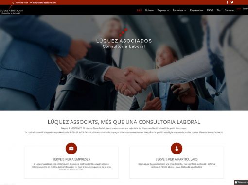 Web gestoría laboral Luquez Asociados