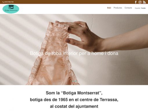 Web corporativa para tienda de ropa y mercería