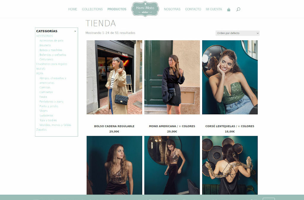 Web corporativa y tienda online de ropa y complementos