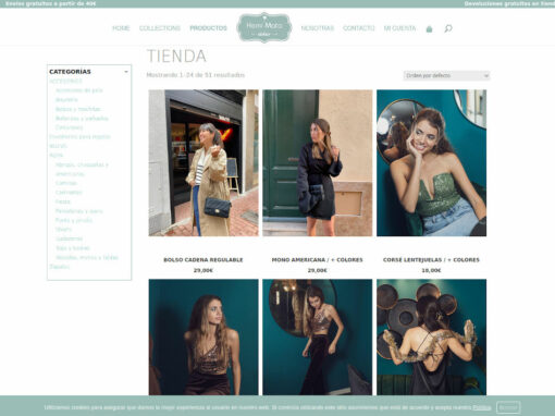 Web corporativa i botiga online de roba i complements