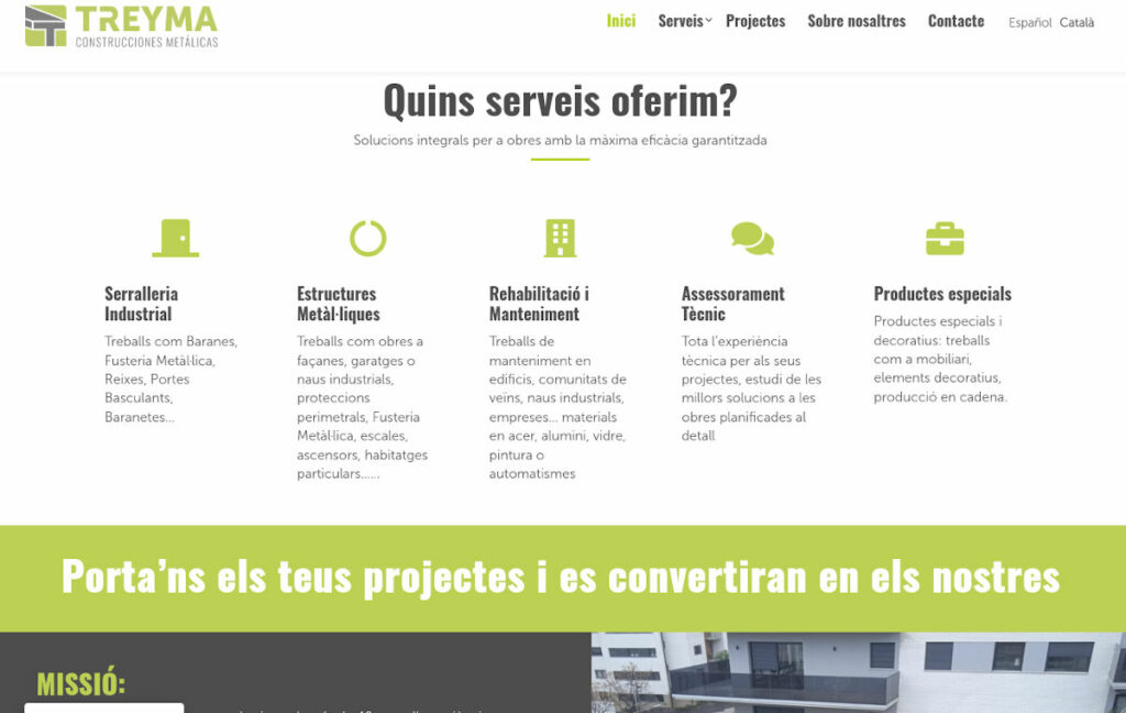 web empresa construcciones y estructuras metalicas