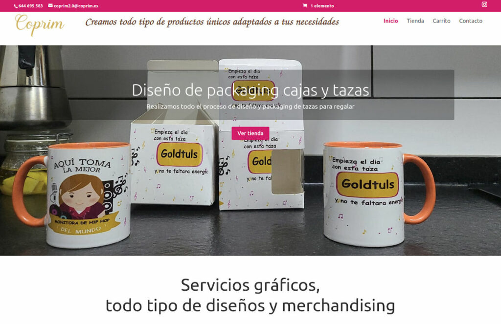 web imprenta tienda online productos personalizados