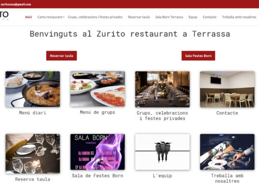 Pàgina Web per al restaurant Zurito a terrassa
