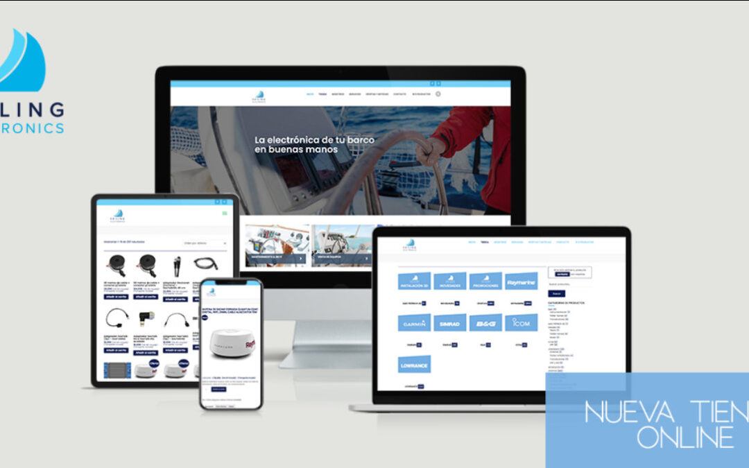 Web tienda online de productos electrónicos de navegación para barcos