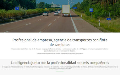 Pàgina web per a agencia de transports i logística amb flota de camions a Terrassa