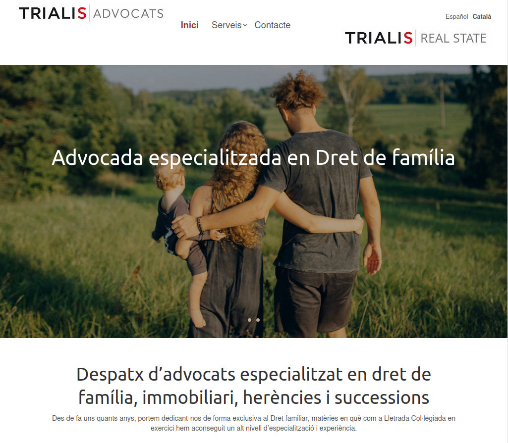 web per despatx advocats dret familiar immobiliari herencies successions penal laboral