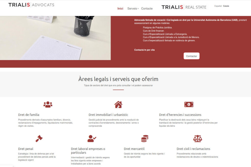web despatx advocats dret penal mercantil civil laboral urbanistic