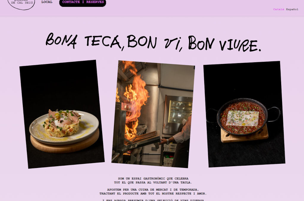 Pàgina Web per al restaurant Cal Reig de Terrassa